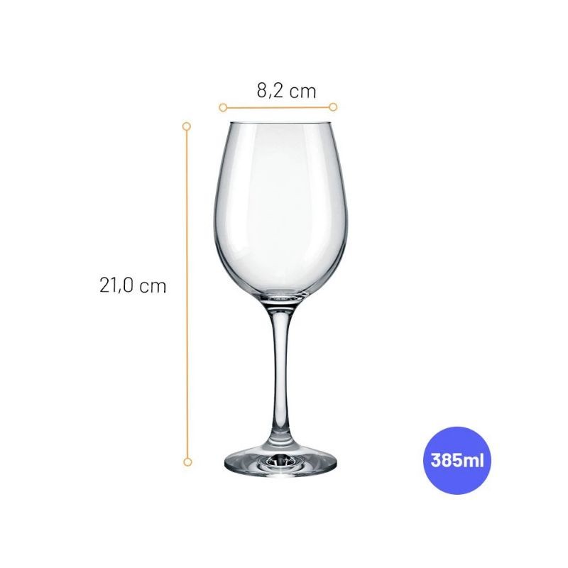 Gelas Wine 385ml Nadir Stemmed Glass Barone 7156 - 1pc