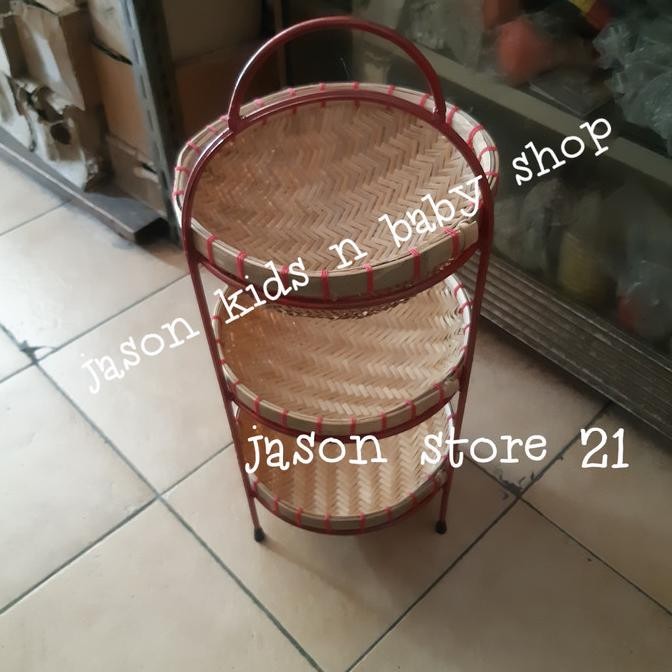 Diskon Rak Bumbu Rotan Susun 3/Tempat Bumbu Rotan Susun 3/Rak Bumbu Susun 3