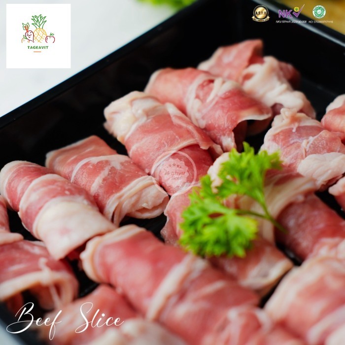 

Beef Slice Grass Fed Organic with fat Daging Sapi Organik Wahyu Beef