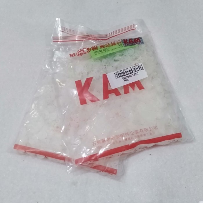 Kancing Kam/Kancing Cetet Jepret Snap Button Plastik Kam Putih 7Mm 100