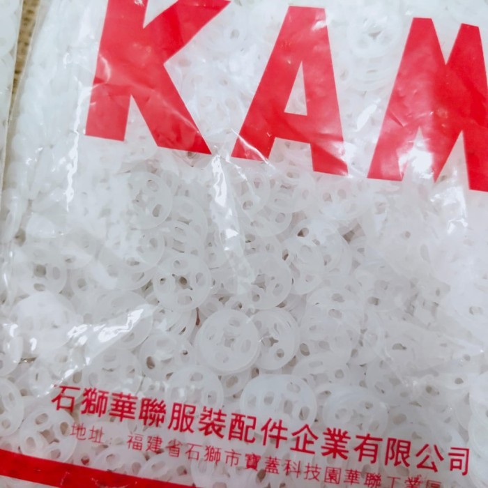 Kancing Kam/ Kancing Cetet Jepret Snap Button Plastik Kam Putih 10Mm