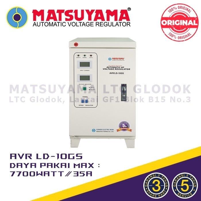 Stabilizer Listrik Stavolt Voltage Regulator Matsuyama 10000 Watt