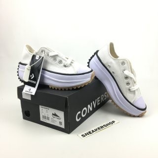 Sepatu Sneakers Wanita Converse Run Star Hike Hitam Putih Hak Tinggi