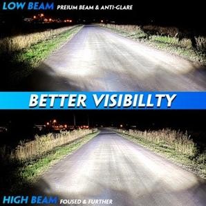 Novsight Lampu Mobil 3 Warna Head Light H4 H11 3000/4300/6000K 13000LM Terlaris