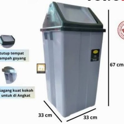 +++++] Tempat Sampah Komet 42 Ltr Tempat Sampah Plastik Goyang Bak Sampah