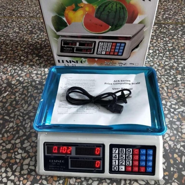 TERLARIS! timbangan buah digital 30kg merk Lesindo