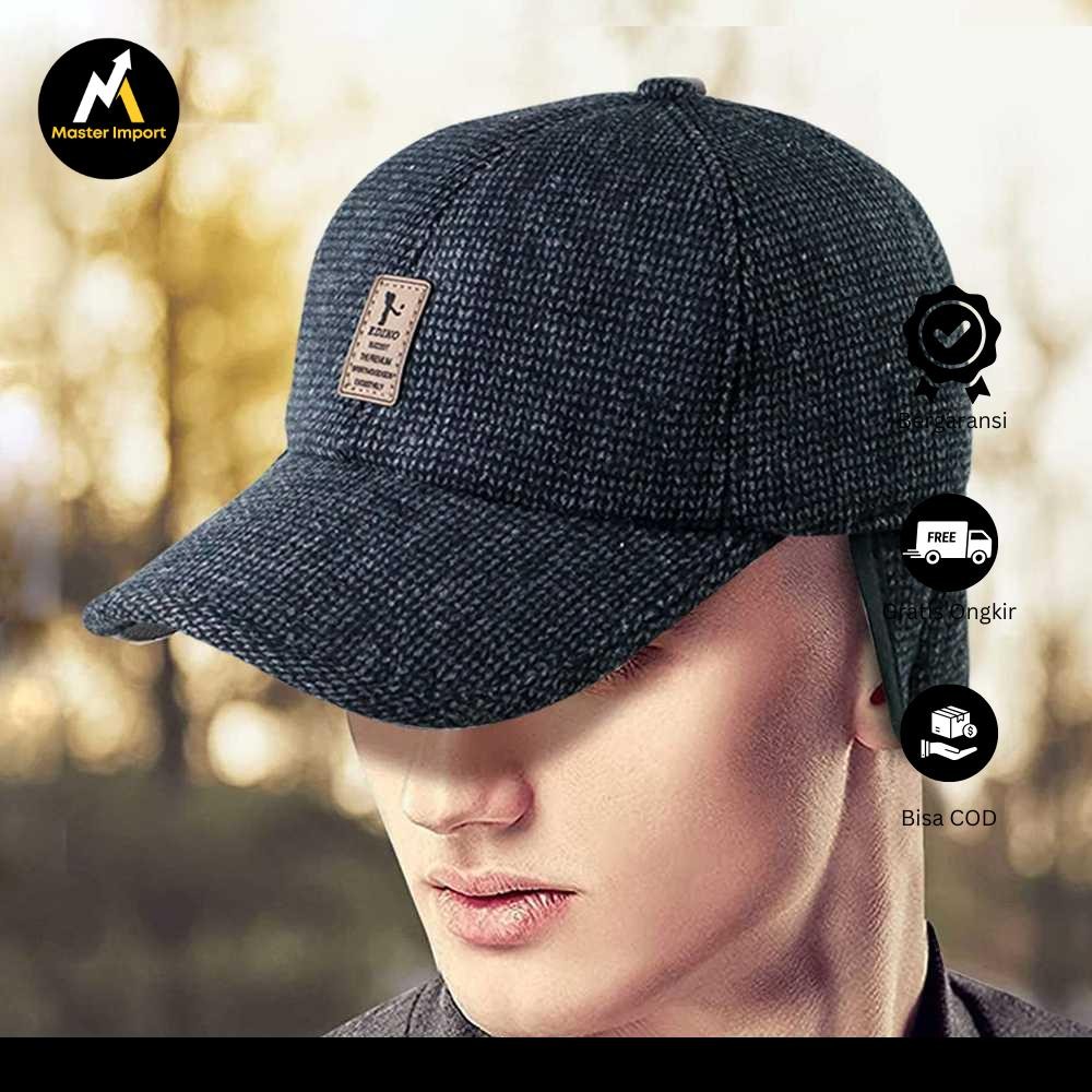 EDIKO Topi Baseball Unisex Cap Ear Warm Protection Penutup Telinga - K515