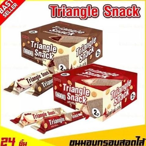 

New Triangle Wafer Coklat Mill Snack Thailand Isi 24 Pcs Terbaik