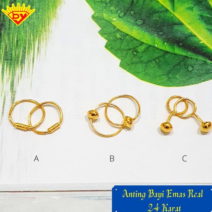 TERMURAH - Anting Bayi Emas tua 24 Karat