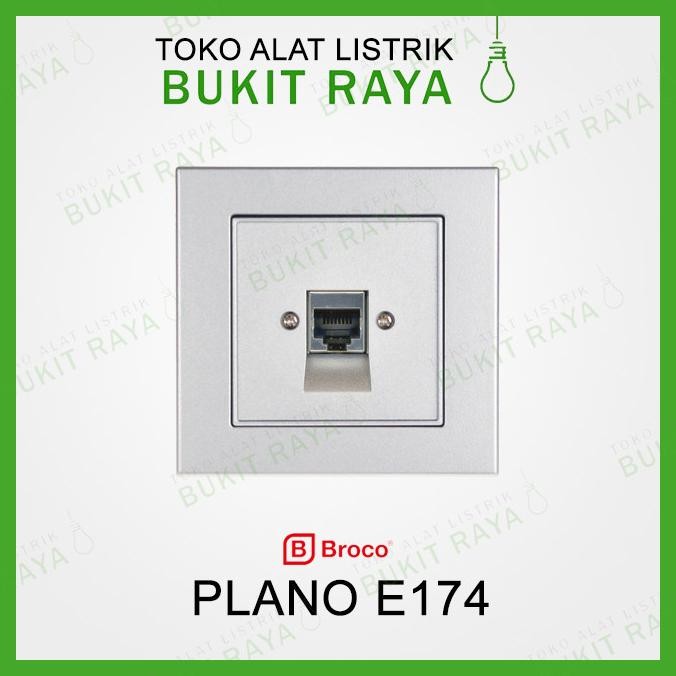 Sale E174 Broco Plano Stop Kontak Data Cat.5E (Rj45) Single Network Socket