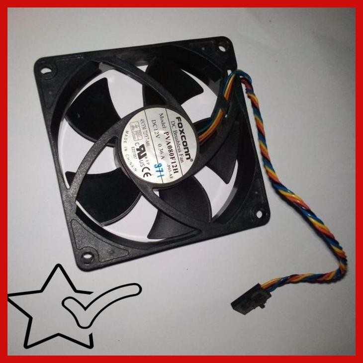 [BJY] FAN 8CM KIPAS PWM ORIGINAL FOXCONN PVA080F12H 12V 0.36A