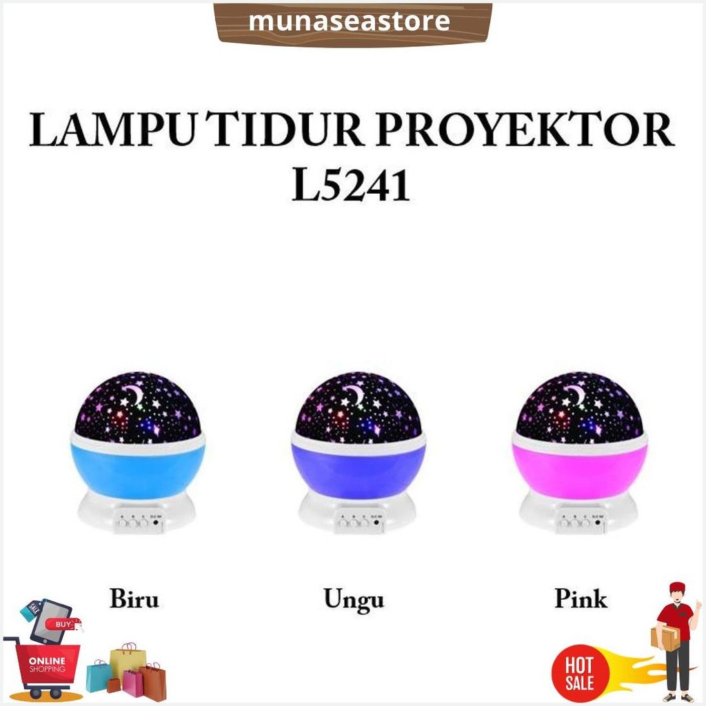 Lampu Tidur Proyektor Bulan Bintang / Lampu Hias Kamar Tidur / Lampu Hias Proyektor Untuk Kamar Tidu