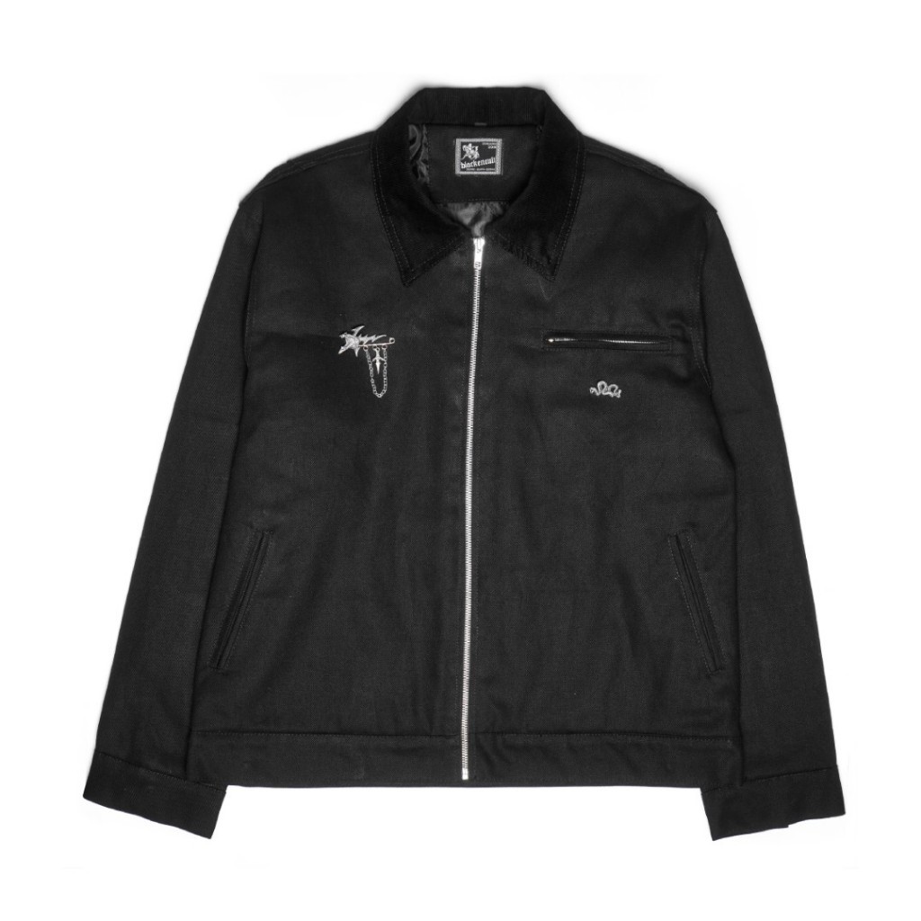 Blackcultism Work Jacket - Blackencult (Work Jacket Unisex Bahan Twill Hitam)