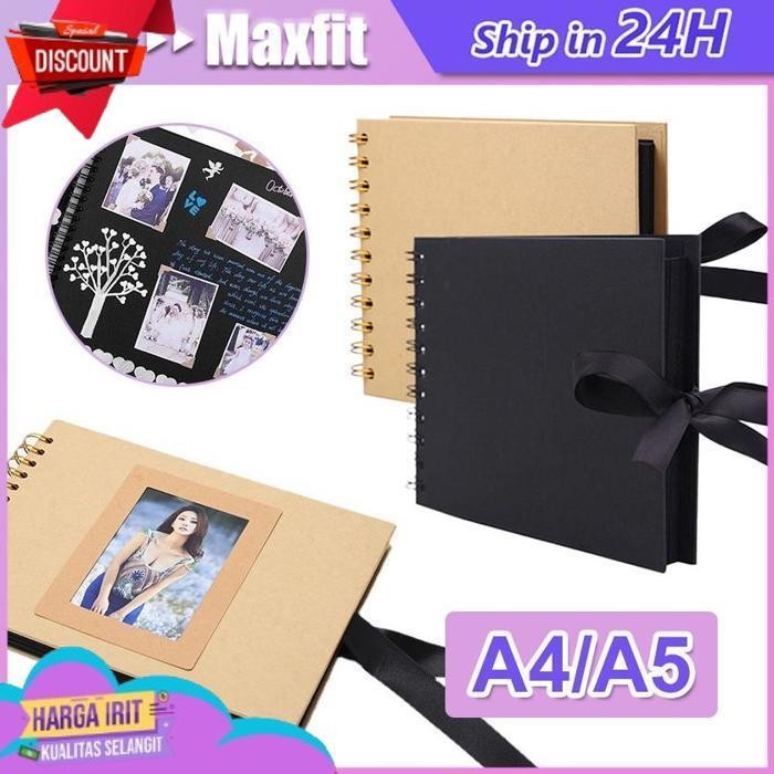 PROMO 30LEMBAR SCRAPBOOK ALBUM FOTO DIY BUKU FOTO A5 A4 SCRAPBOOK HITAM AESTHETIC ALBUM VINTAGE BUKU
