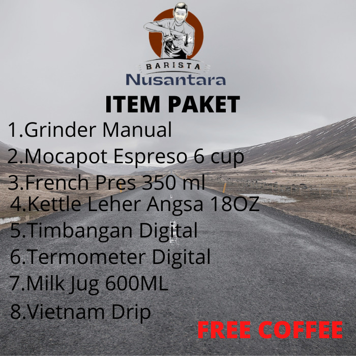 TERJAMIN PESANAN PAKET ALAT KOPI MANUAL BREWING 08 ITEM
