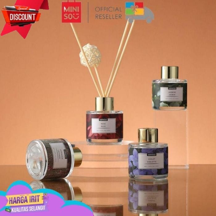 TERBAIK MINISO GARDEN SERIES REED DIFFUSER 30ML AROMATHERAPY PENGHARUM RUANGAN FLORAL HOME FRAGANCE 