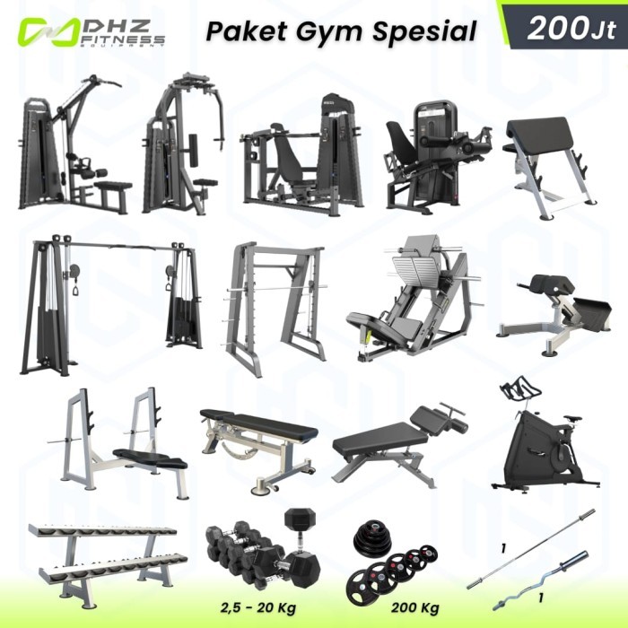 Ylia Paket Gym Dhz / Paket Alat Fitness Center 175 Juta Dhz