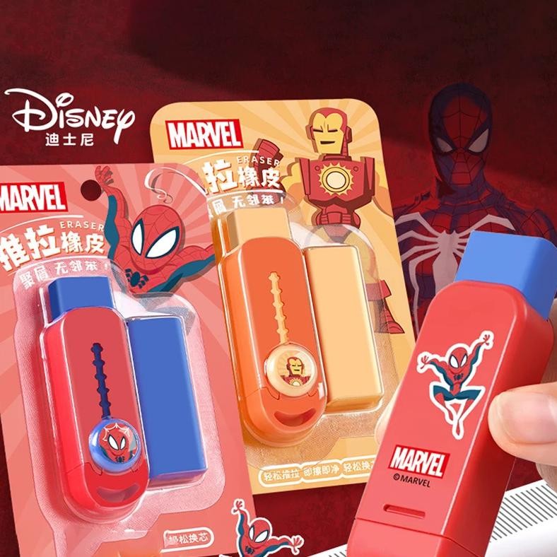

Disney Cartoon Spiderman Creative Retractable Push Pull Eraser Student Writing Drawing Correction Stationery School Supplies Sta