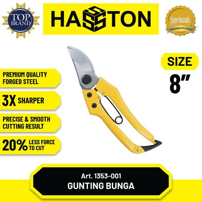 

Terlaris Hasston Gunting Bunga 8" / Gunting Tanaman (1353-001) Ready Stok