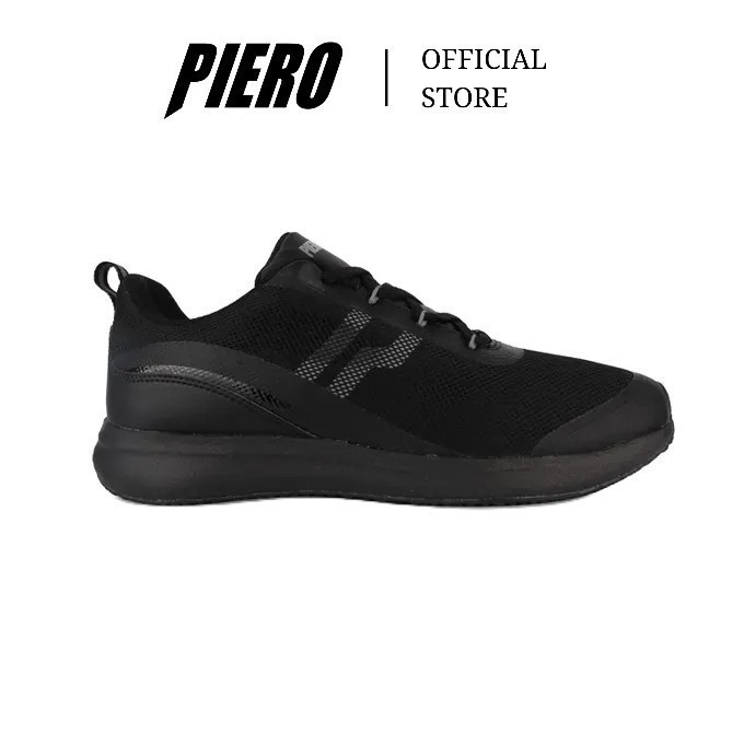 PIERO SEPATU SNEAKERS PRIA MONZA ALL BLACK P20802