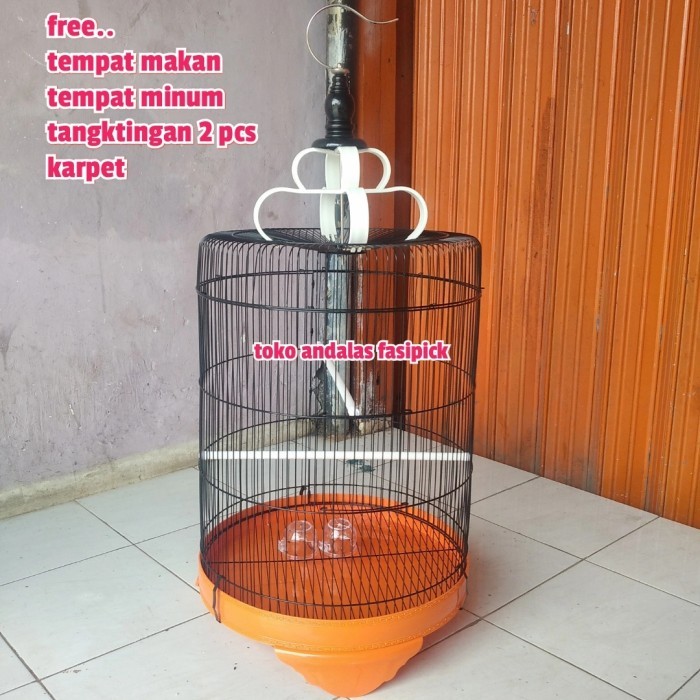 KANDANG BURUNG JALAK BESI/KANDANG BURUNG CUCAK HIJAU BULAT TERBARU KODE 1323