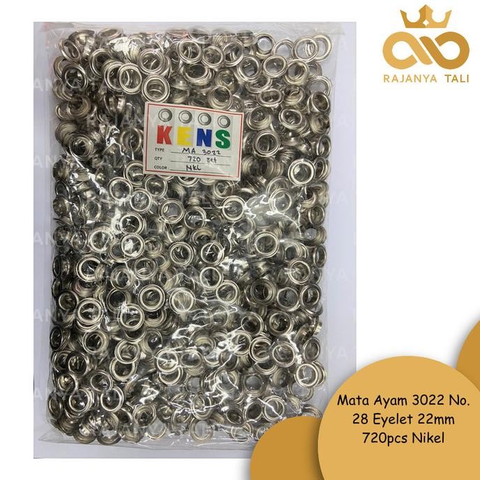 

READY MATA AYAM 3022 NO.28 EYELET 22MM 720PCS L