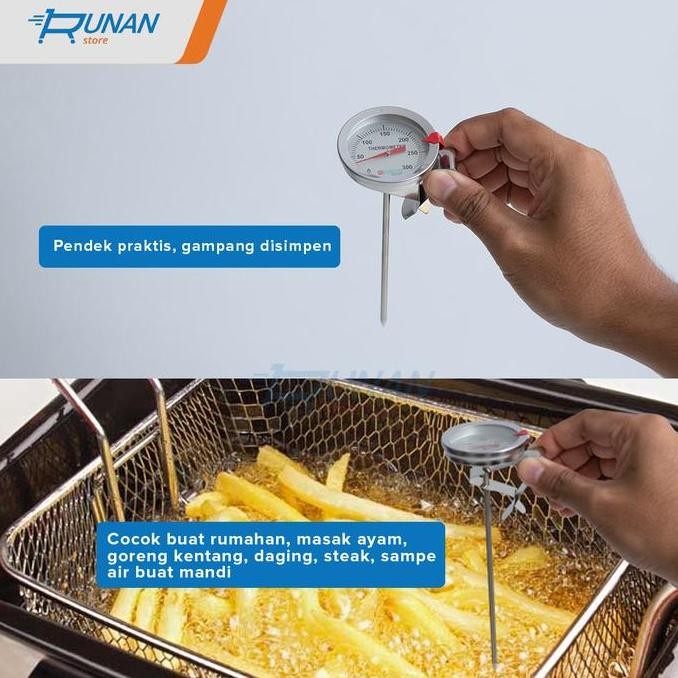 

READY THERMOMETER MINYAK GORENG - TERMOMETER DEEP FRY AYAM - 16CM CAFE BROS