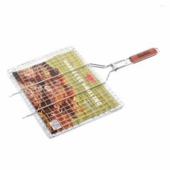 

READY PANGGANGAN JEPIT RUBY / ALAT PANGGANG IKAN AYAM STAINLESS STEEL RB-523