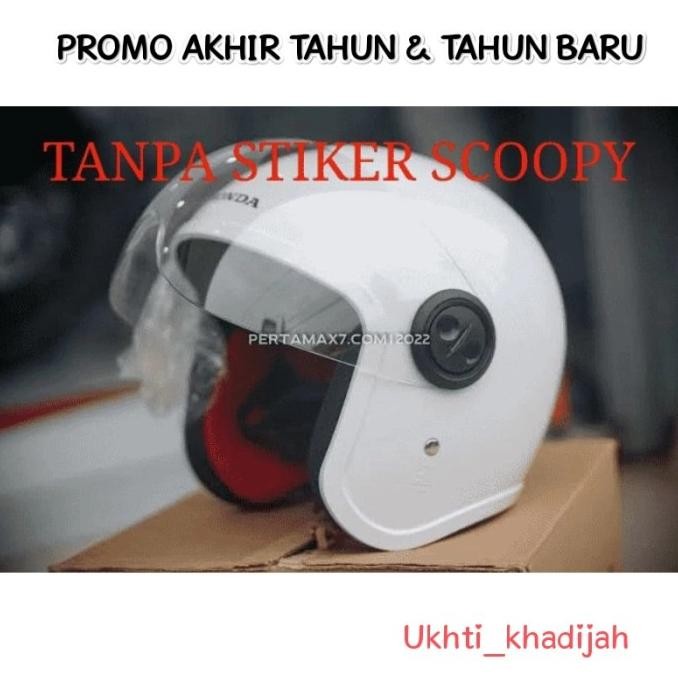 Ori - OO Helm Honda Original, Model Scoopy TANPA STIKER SCOOPY (POLOSAN