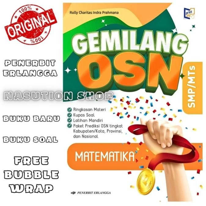 Sale Buku Gemilang Osn Matematika Smp/Mts Penerbit Erlangga - Buku Soal Original