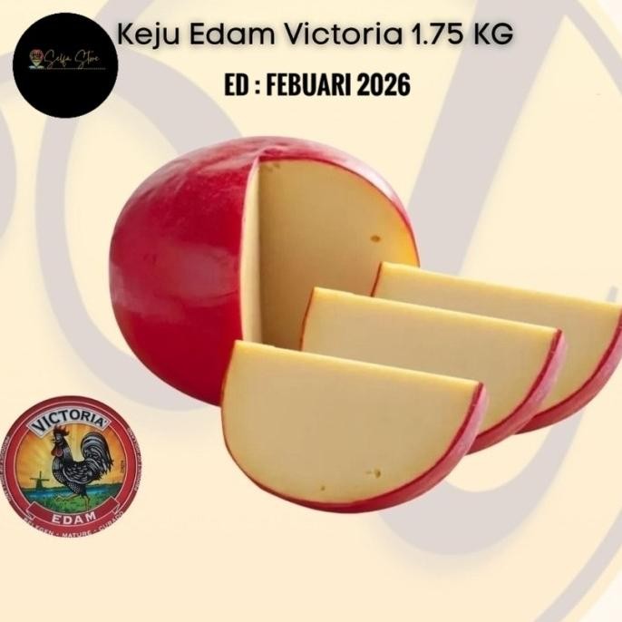 

READY KEJU EDAM VICTORIA DE JONG 300GR KEJU CHEESE CAP AYAM 300 GRAM HALAL