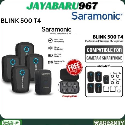 Saramonic Blink 500 T4, Mic Wireless 4 Mic Atau 4 Channel For Vlog Podcast Studio New Stok