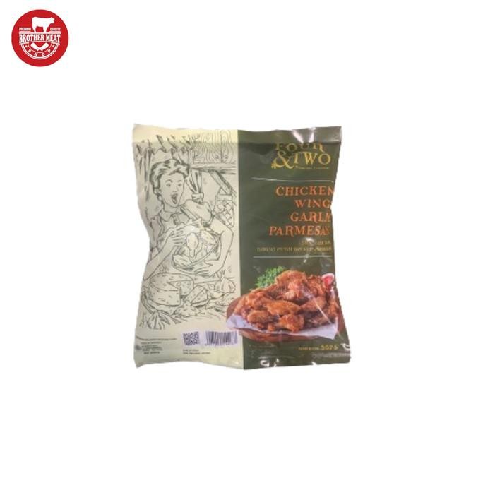 

READY FOUR&TWO CHICKEN WINGS GARLIC PARMESAN / SAYAP AYAM BUMBU 500 GR, BROTHERMEATSHOP