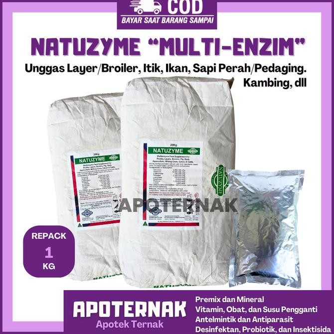 

READY NATUZYME 1KG | MULTI ENZIM TERNAK ENZIM AYAM ENZIM BEBEK ENZIM KAMBING