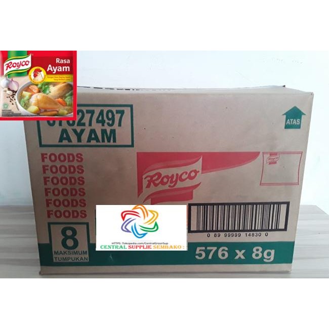 

READY ROYCO RASA AYAM BUMBU PENYEDAP [9GRAM /576 PCS / 1 KARTON ]