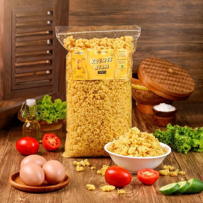 

BERMUTU Kremes Ayam Nostalgia 1kg - 100% Halal, Gurih, Kriuk, Less Oil - Makanan, Merah Keripik