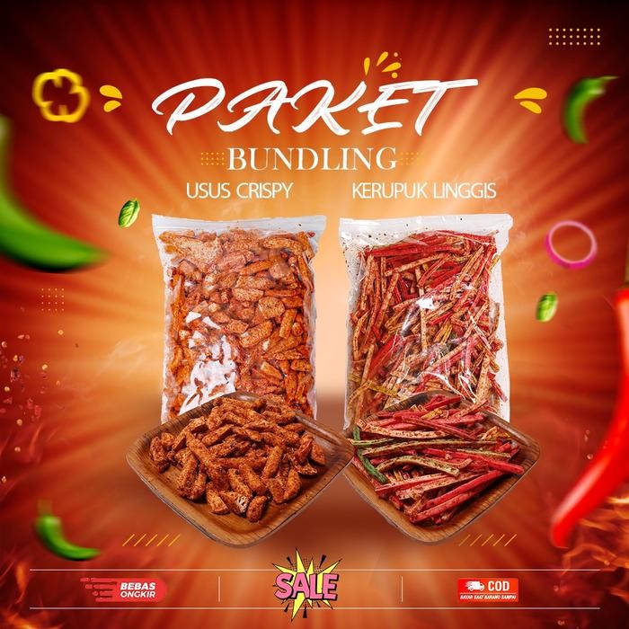 

MURAH Paket Bundling Basreng Pedas Daun Jeruk dan Sebring Kerupuk Beton - Snacks Makanan Ringan -