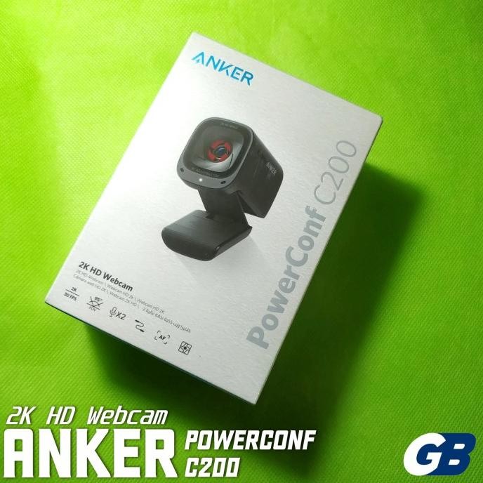 CO Anker A3369 PowerConf C200 2K AI Stereo Mics Webcam untuk PC Laptop