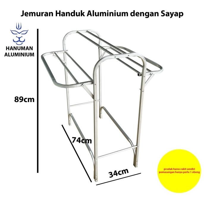 TERMURAH - Jemuran Handuk Aluminium / Jemuran Handuk Aluminium Sayap
