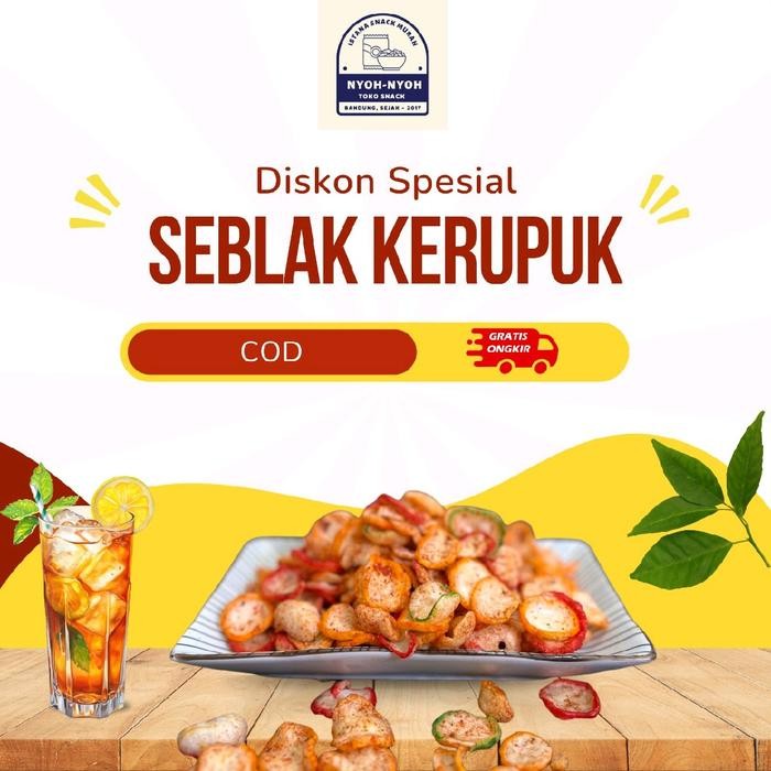

NEW Seblak Kerupuk Warna Pedas Gurih - Camilan Lezat dengan Tampilan Menarik Snack Cemilan Kering