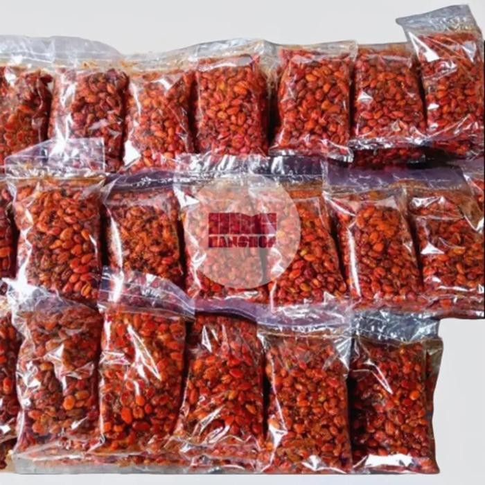 

TERJAMIN Keripik Pedas kulit melinjo 200gram ,keripik moto maling ,snack pedas manis varian rasa