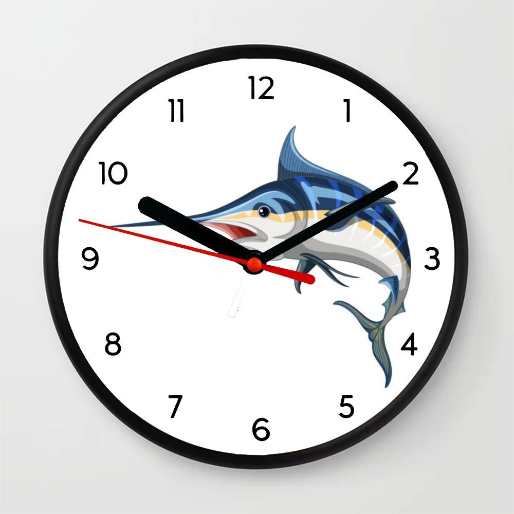 Jam Dinding Ikan marlin dengan jangkar 8 inci