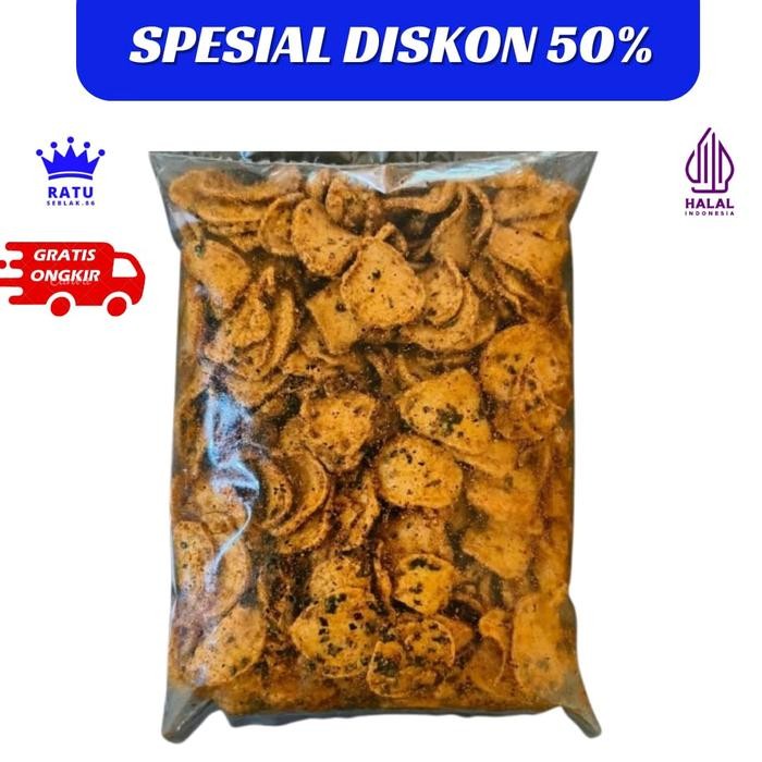 

BOOM SALE keripik basreng pedas daun jeruk 500g Cemilan Food Snack Kering Goreng