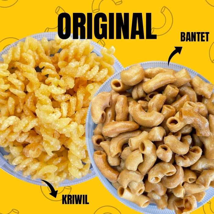 

SPECIAL [BONUS 1 PCS 60gr] BUNDLING 500gr 2 pcs BANTET & KRIWIL Makaroni Pedas Food makaroni bantet