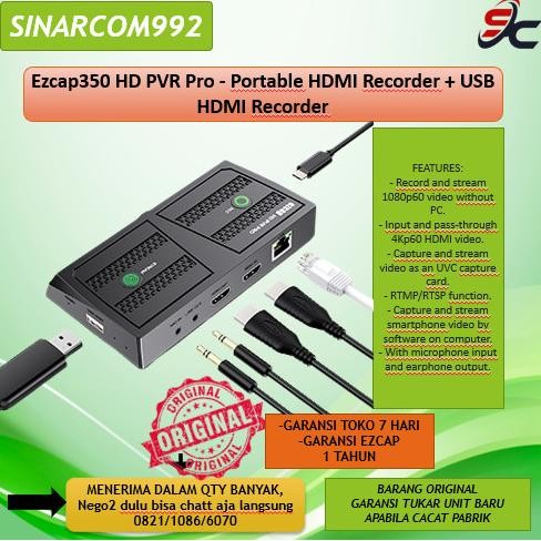 CO Ezcap350 HD PVR Pro - Portable HDMI Recorder + USB HDMI Recorder ORI