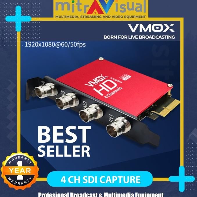 CO VMOX CAPTURE SDI 4 INPUT 1080P Support Vmix OBS Wirecast