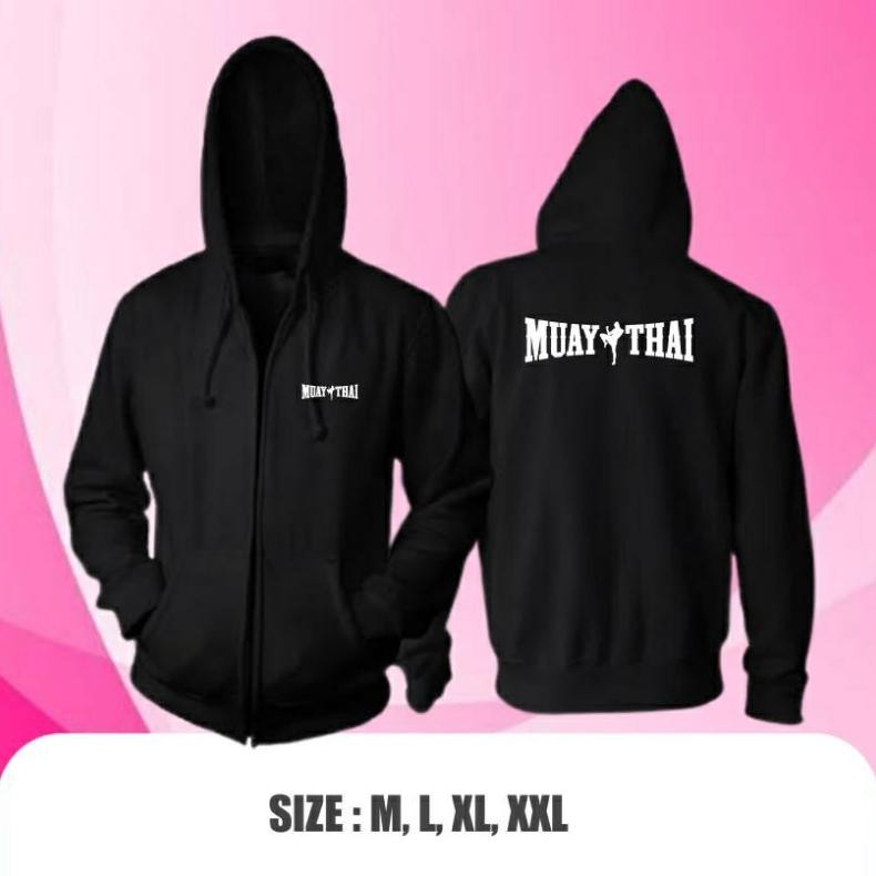 Jaket Zipper Muaythai Indonesia// Muaythai
