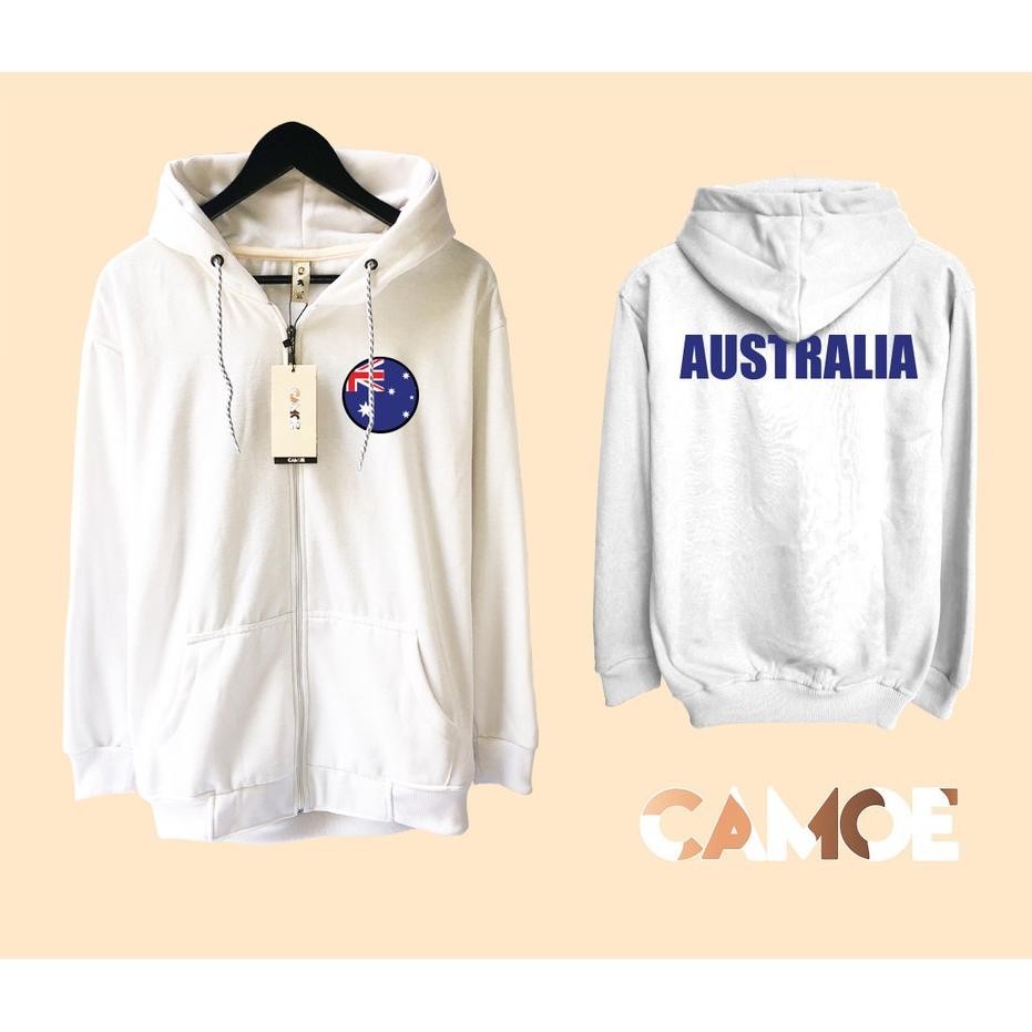 Jaket Hoodie Zipper Camoe Australia Flag Bendera Australia