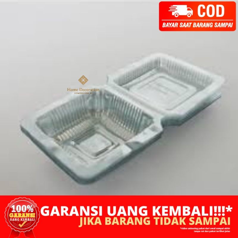 (HOMEDECORA_ID) 1PCS BERGARANSI WADAH TEMPAT KOTAK PLASTIK MIKA MAKANAN KUE BOLU CAKE JUMBO ECER SAT