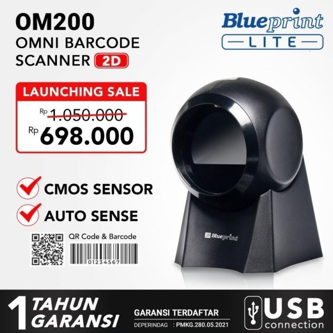 Blueprint Barcode Scanner Omni Om200 2D Auto Scan Barcode Om200